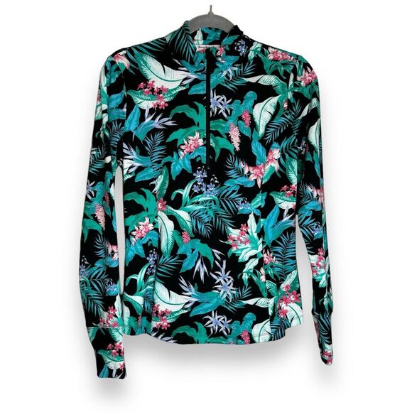 Tommy Bahama Printed L/S  1/4 Zip Neck Knit UPF 50 Golf Top Size S - Picture 1 of 6